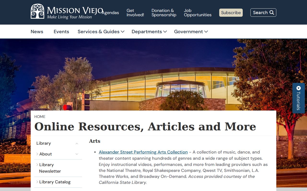 Mission Viejo online research and local history resources